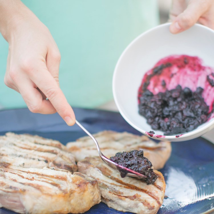 Picture of Blueberry GlazedPork Chops